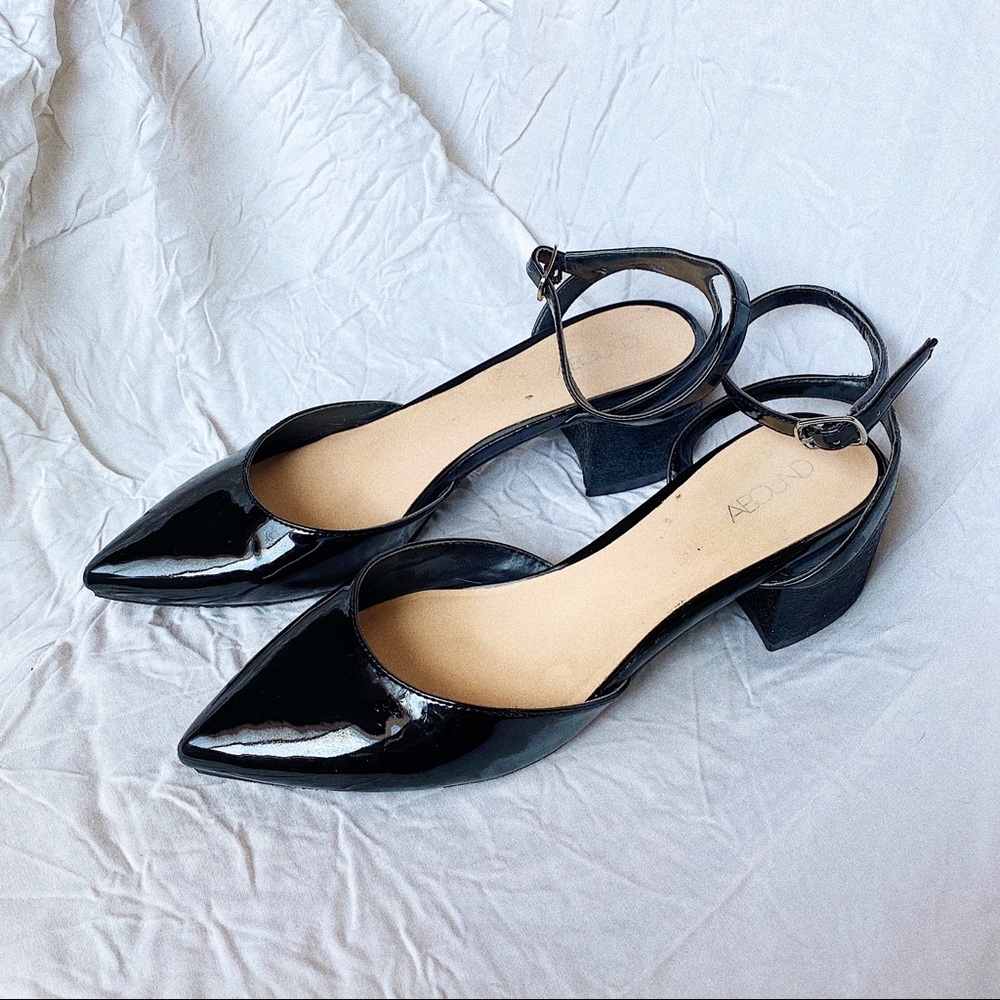 Abound Black Mini Heel Shoes